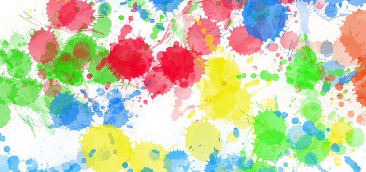 gotas de pintura de colores