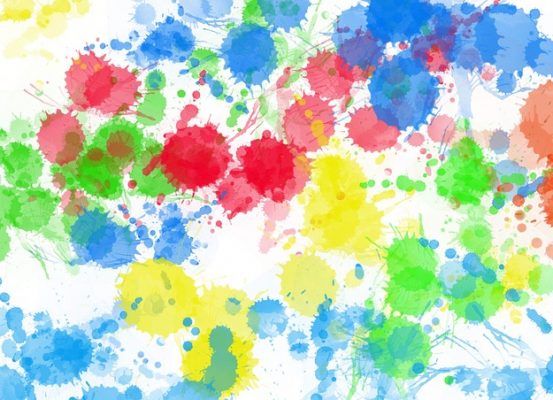 gotas de pintura de colores